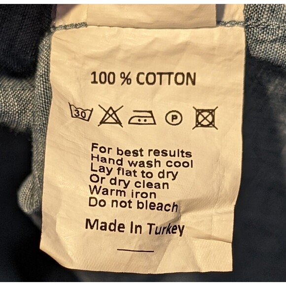 PETER MILLAR Blue Floral Print Shirt Men's LARGE Long Sleeve Hawaiian Button Up - Picture 7 of 9